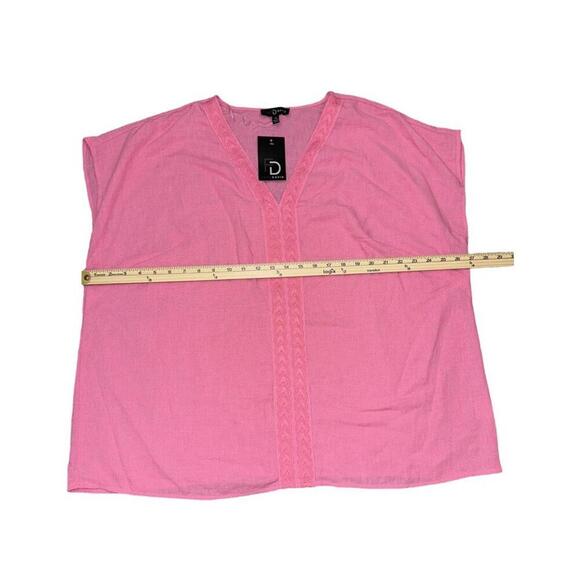 Fred David Tank Top Womens Size 2X Pink Sleeveless Pullover V Neck New - Picture 4 of 5